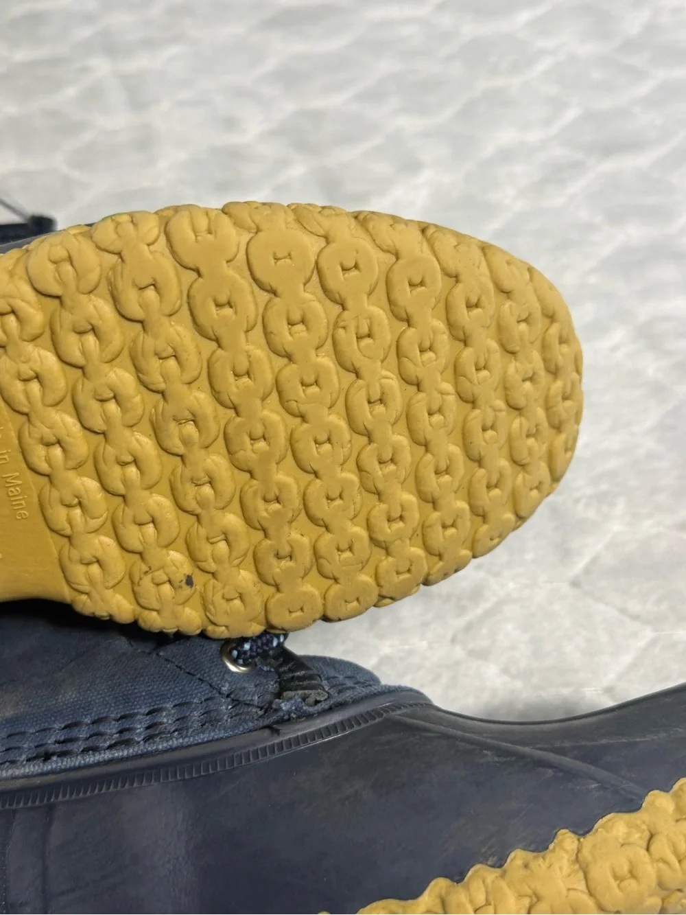 Vintage L.L. Bean Duck Boots Kids 4M USA Maine Navy Fit Womens 5.5-6 Rain